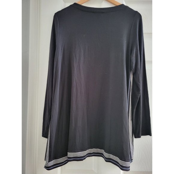J. Jill Wearever Collection Black tunic with stripes on the side size Meduim - Picture 5 of 7